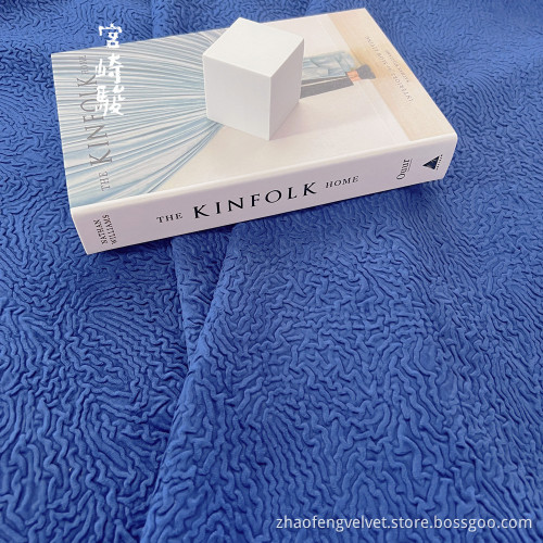 Tissu de canapé en velours froissé en tricot tissu textile